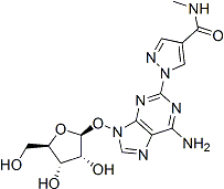 PI-45755 1-[6-AMINO-9-[(2R,3R,4S,5R)-3,4-DIHYDROXY-5-(HYDROXYMETHYL)OXOLAN-2-YL]PURIN-2-YL]-NMETHYLPYRAZOL- 4-CARBOXAMIDE (313348-27-5)