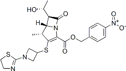 PI-45838 (4R,5S,6S)-3-[[1-(4,5-Dihydro-2-thiazolyl)-3-azetidinyl]thio]-6-[(1R)-1-hydroxyethyl]-4-methyl-7-oxo-1-azabicyclo[3.2.0]hept-2-ene-2-carboxylic acid (4-nitrophenyl)methyl ester (161715-20-4)