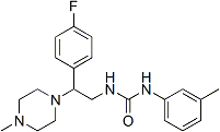 PI-45849 1-[2-(4-fluorophenyl)-2-(4-methylpiperazin-1-yl)ethyl]-3-(3-methylphenyl)urea (89843-06-1)