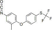 PI-45966 4-isocyanato-2-methyl-1-[4-(trifluoromethylsulfanyl)phenoxy]benzene (106310-19-4)