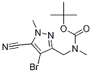 PI-46143 Tert-butyl((4-bromo-5-cyano-1-methyl-1H-pyrazol-3-yl)methyl)(methyl)carbamate (1454848-24-8)