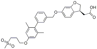 PI-46331 [(3S)-6-({3-[4-(3-methanesulfonylpropoxy)-2,6-dimethylphenyl]phenyl}methoxy)-2,3-dihydro-1-benzofuran-3-yl]acetic acid (1000413-72-8)