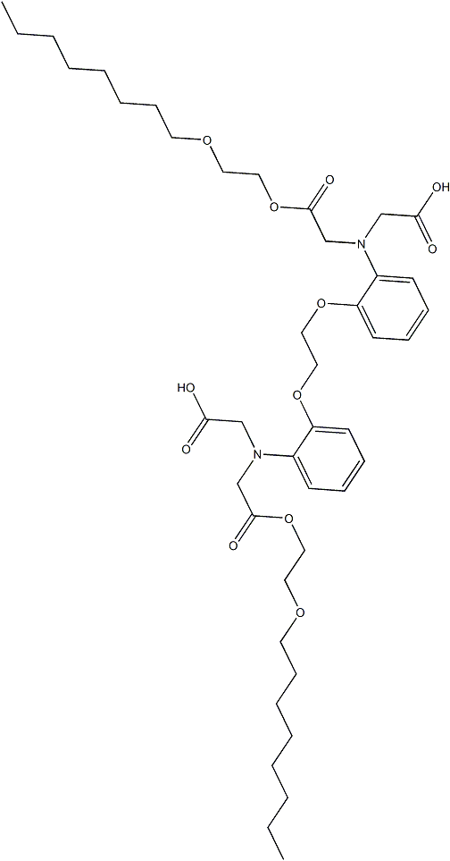 PI-46390 2-[2-[2-[2-[Carboxymethyl-[2-(2-octoxyethoxy)-2-oxoethyl]amino]phenoxy]ethoxy]-N-[2-(2-octoxyethoxy)-2-oxoethyl]anilino]acetic acid (222315-88-0)