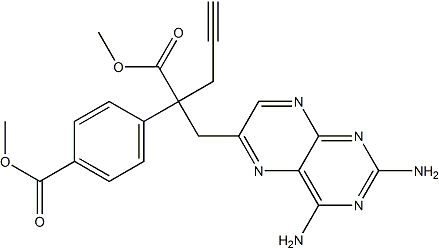 PI-46422 Methyl 4-(2-((2,4-diaminopteridin-6-yl)methyl)-1-methoxy-1-oxopent-4-yn-2-yl)benzoate (146464-91-7)