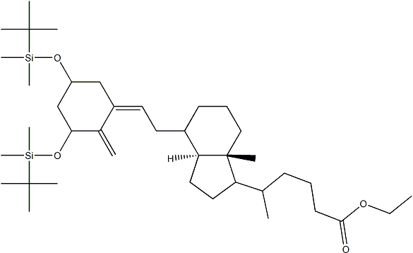 PI-46445 Ethyl 5-[(3aS,7aR)-4-[2-[3,5-bis[[tert-butyl(dimethyl)silyl]oxy]-2-methylidenecyclohexylidene]ethyl]-7a-methyl-1,2,3,3a,4,5,6,7-octahydroinden-1-yl]hexanoate (169900-32-7)