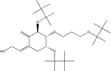 PI-46446 (Z)-2((3R,4R,5R)-3,5-bis((tert-butyldimethyl silyl)oxy)-4-(3-((tert-butyldimethyl silyl)oxy)propoxy)-2-methylenecyclohexylidene)ethan-1-ol (200636-42-6)