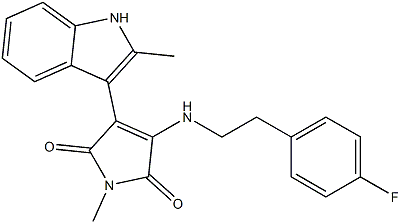 PI-47366 3-[2-(4-Fluorophenyl)ethylamino]-1-methyl-4-(2-methyl-1H-indol-3-yl)pyrrole-2,5-dione (1129669-05-1)
