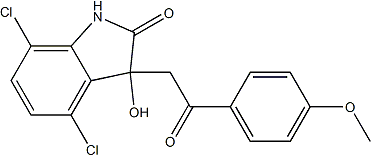 PI-47373 4,7-Dichloro-3-hydroxy-3-[2-(4-methoxyphenyl)-2-oxoethyl]-1H-indol-2-one (1037184-44-3)