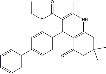 PI-47379 Ethyl 2,7,7-trimethyl-5-oxo-4-(4-phenylphenyl)-1,4,6,8-tetrahydroquinoline-3-carboxylate (1099644-42-4)