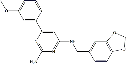 PI-47410 2-Amino-4-(3,4-(methylenedioxy)benzylamino)-6-(3-methoxyphenyl)pyrimidine (853220-52-7)