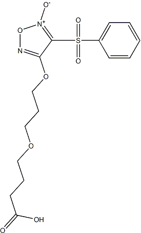 PI-48832 4-(3-(3-Carboxypropoxy)propoxy)-3-(phenylsulfonyl)-1,2,5-oxadiazole 2-oxide (1393477-75-2)