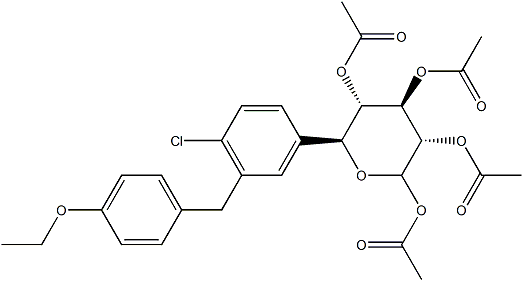 PI-48902 (3S,4R,5S,6S)-6-(4-Chloro-3-(4-ethoxybenzyl)phenyl)tetrahydro-2H-pyran-2,3,4,5-tetrayl tetraacetate (1018898-84-4)