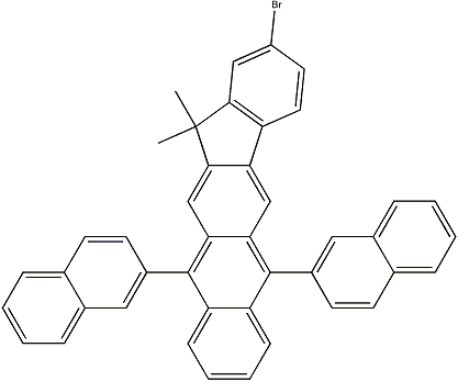 PI-50914 2-bromo-13,13-dimethyl-6,11-di-2-naphthalenyl-13H-Indeno[1,2-b]anthracene (1196107-75-1)