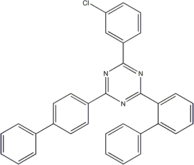PI-50951 2-([1,1'-Biphenyl]-2-yl)-4-([1,1'-biphenyl]-4-yl)-6-(3-chlorophenyl)-1,3,5-triazine (2412445-74-8)