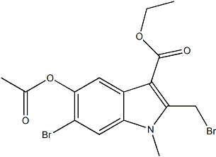 PI-51016 Ethyl 5-acetoxy-6-bromo-2-(bromomethyl)-1-methyl-1H-indole-3-carboxylate (110543-98-1)