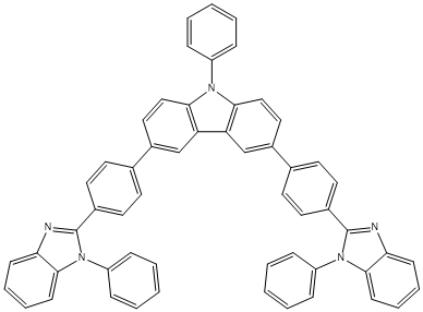 PI-51353 9-Phenyl-3,6-bis[4-(1-phenylbenzimidazol-2-yl)phenyl]carbazole (1258780-50-5)