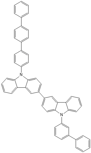 PI-51502 9-([1,1'-biphenyl]-3-yl)-9'-([1,1':4',1''-terphenyl]-4-yl)-9H,9'H-3,3'-bicarbazole (2101561-65-1)