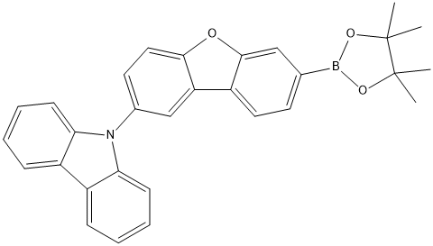 PI-51509 9-(7-(4,4,5,5-tetramethyl-1,3,2-dioxaboran-2-yl)dibenzo[b,d]furan-2-yl)-9H-carbazole (2244899-53-2)