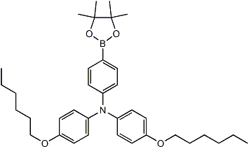 PI-51603 4-(Hexyloxy)-N-(4-(hexyloxy)phenyl)-N-(4-(4,4,5,5-tetramethyl-1,3,2-dioxaborolan-2-yl)phenyl)aniline (1221821-41-5)