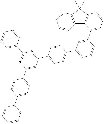 PI-51641 4-([1,1'-biphenyl]-4-yl)-6-(3'-(9,9-dimethyl-9H-fluoren-4-yl)-[1,1'-biphenyl]-4-yl)-2-phenylpyrimidine (1955546-40-3)