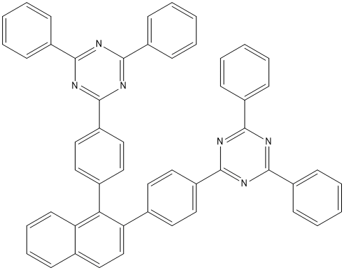PI-51644 6,6'-(naphthalene-1,2-diylbis(4,1-phenylene))bis(2,4-diphenyl-1,3,5-triazine) (2244287-14-5)