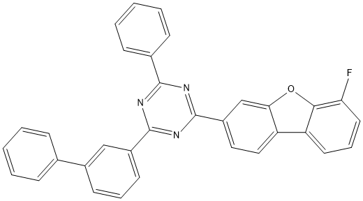 PI-51663 2-([1,1'-biphenyl]-3-yl)-4-(6-fluorodibenzo[b,d]furan-3-yl)-6-phenyl-1,3,5-triazine (2608651-91-6)
