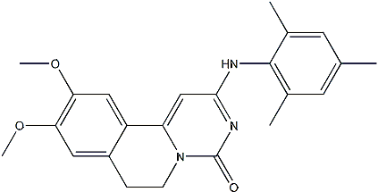 PI-52397 2-(MESITYLAMINO)-9,10-DIMETHOXY-6,7-DIHYDRO-4H-PYRIMIDO[6,1-A]ISOQUINOLIN-4-ONE (76536-66-8)