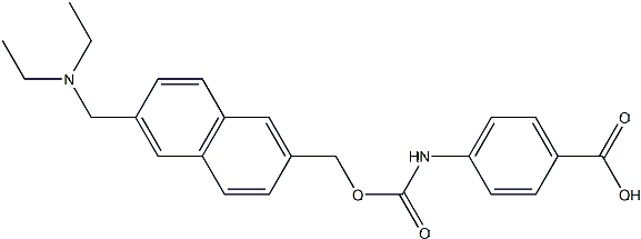PI-52403 4-[[[[6-[(Diethylamino)methyl]-2-naphthalenyl]methoxy]carbonyl]amino]benzoic acid (199657-47-1)