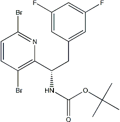 PI-52413 Tert-butyl N-[(1S)-1-(3,6-dibromopyridin-2-yl)-2-(3,5-difluorophenyl)ethyl]carbamate (1620056-47-4)