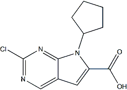 PI-52439 2-Chloro-7-cyclopentyl-7H-pyrrolo[2,3-d]pyrimidine-6-carboxylic acid (1211443-58-1)