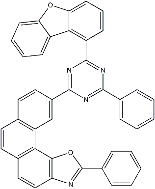 PI-52533 10-[4-(1-DIBENZOFURANYL)-6-PHENYL-1,3,5-TRIAZIN-2-YL]-2-PHENYLPHENANTHRO[3,4-D]OXAZOLE (2403758-72-3)