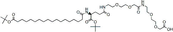 PI-52643 (S)-22-(Tert-butoxycarbonyl)-10,19,24-trioxo-3,6,12,15-tetraoxa-9,18,23-triazahentetracontane-1,41-dioic acid (1118767-16-0)